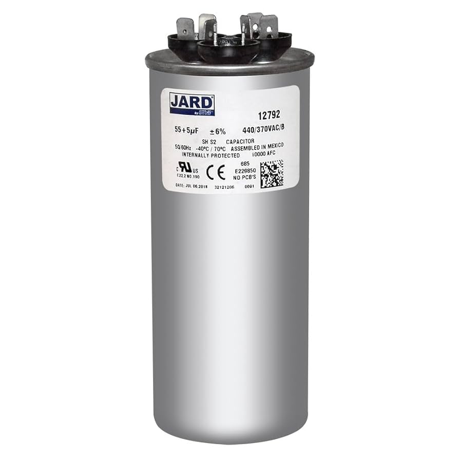 55 + 5 uF MFD x 440 VAC 12792 - Replaces GE Genteq Dual